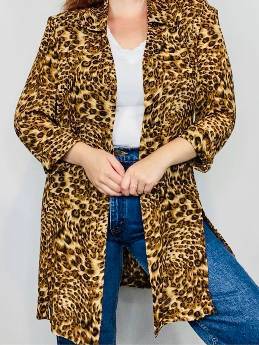 New Plus Size Leopard Print Chiffon Kimono /Cardigan/Jacket